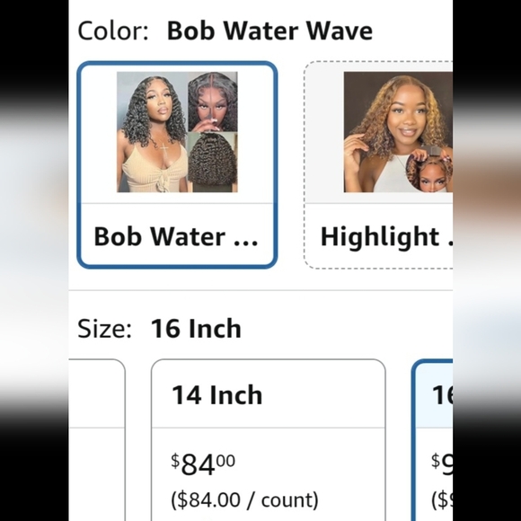 ISEE Wear & Go Bob Water Wave Glueless Wig - Picture 2 of 14